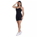 Macaquinho Com Faixa Academia Feminino Suplex Roupa Macacão Fitness Treino Esporte Confortável Zero Transparência